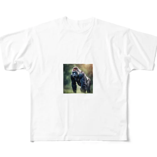 負けず嫌いなゴリラ All-Over Print T-Shirt