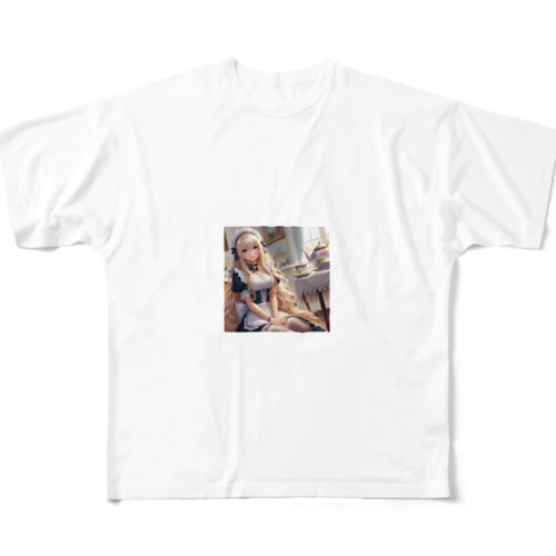 メイドさん　3Dアニメーション　美少女　漫画　アニメ All-Over Print T-Shirt