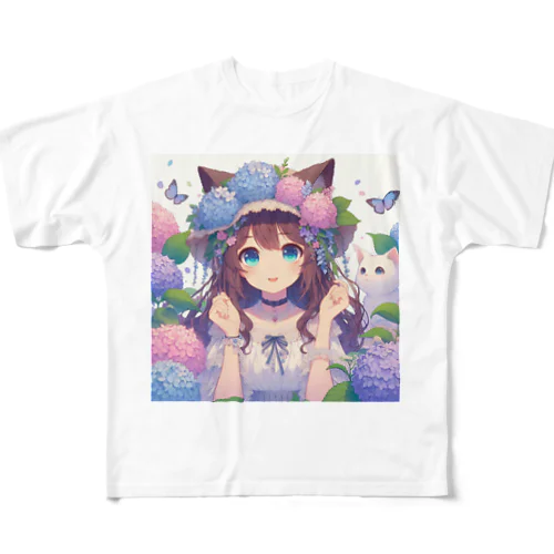 ねこニコばん All-Over Print T-Shirt