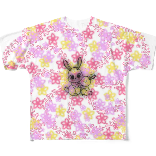 LOVEラビット🐰　PONPUS114 All-Over Print T-Shirt