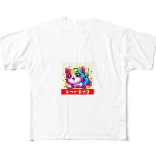 かわいいカラフルな猫のキャラクターグッズ All-Over Print T-Shirt