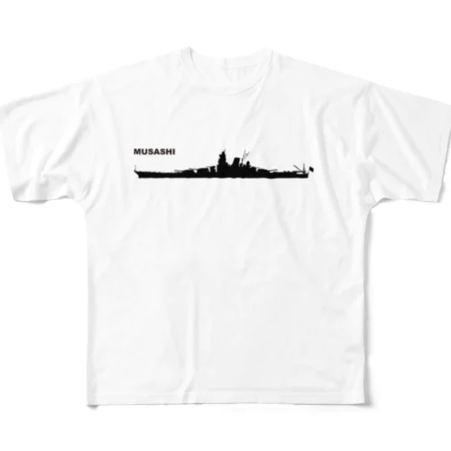 軍艦　武蔵 フルグラフィックTシャツ