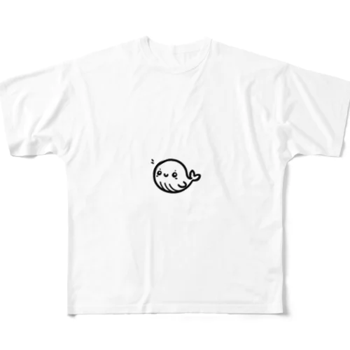 キュートなクジラグッズ フルグラフィックTシャツ