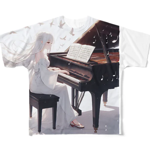 夏のピアノ All-Over Print T-Shirt