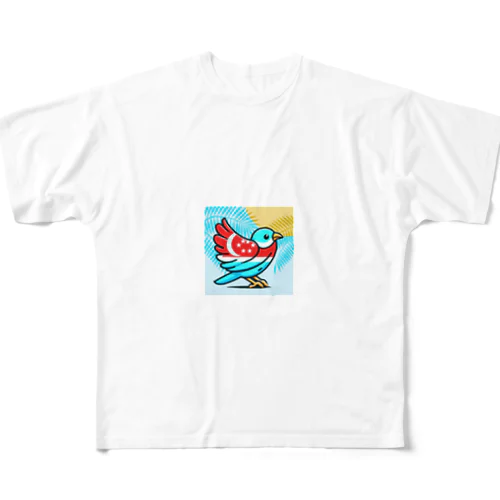 煌めくトロピカルバード🐦️ All-Over Print T-Shirt