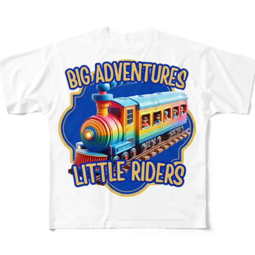 Big Adventures, Little Riders All-Over Print T-Shirt