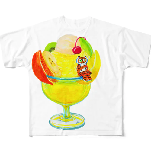 レモンフラッペとトラちゃん フルグラフィックTシャツ