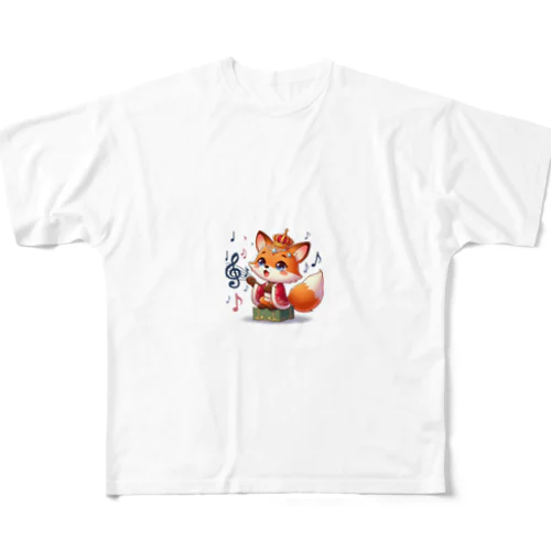 歌うキツネの王子さま フルグラフィックTシャツ