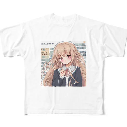 甘えん坊な女性 All-Over Print T-Shirt