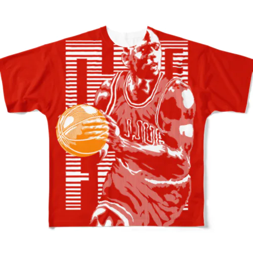 Basketball player B フルグラフィックTシャツ