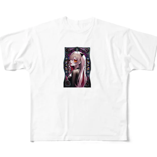 猫耳GIRL フルグラフィックTシャツ