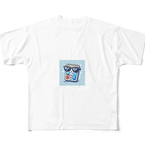 泣き顔の計算機サングラス！ フルグラフィックTシャツ