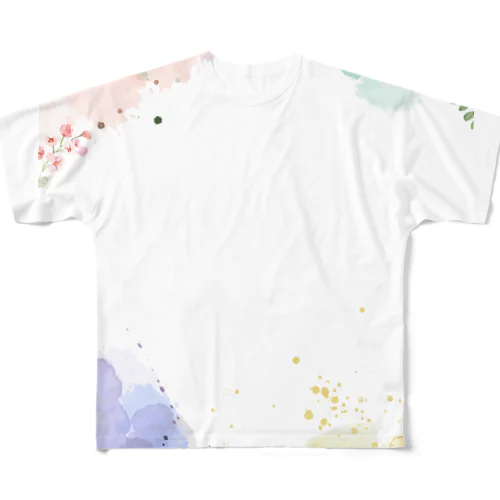 淡い All-Over Print T-Shirt