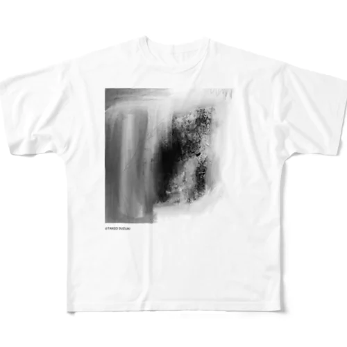 TAKEO SUZUKI 現代アートTシャツ「Abstract」 All-Over Print T-Shirt