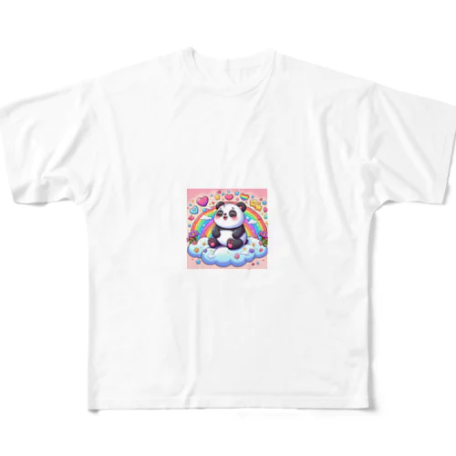 愉快なパンダ All-Over Print T-Shirt