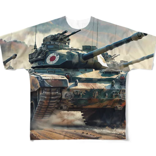 陸上自衛隊の戦車　kouchan 1616 All-Over Print T-Shirt