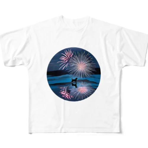 犬だって花火鑑賞する All-Over Print T-Shirt