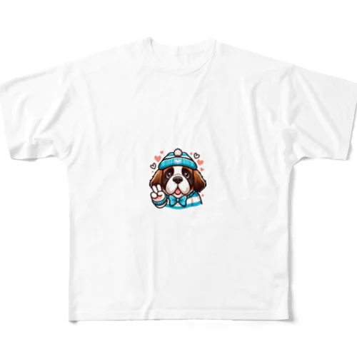 セントバーナード好きにはたまらん フルグラフィックTシャツ