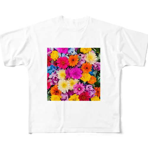 カラフルフラワーのグッズ All-Over Print T-Shirt
