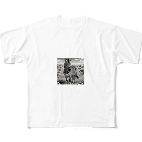 シマウマ All-Over Print T-Shirt