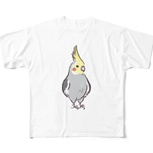 オカメインコRocky フルグラフィックTシャツ