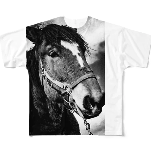 馬-HORSE- フルグラフィックTシャツ