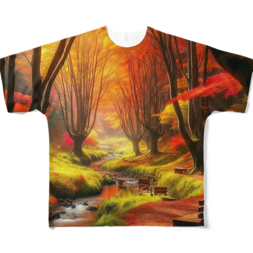 「秋風景グッズ」 フルグラフィックTシャツ
