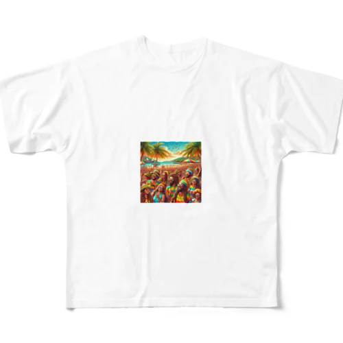 フェス レゲエ祭 フルグラフィックTシャツ