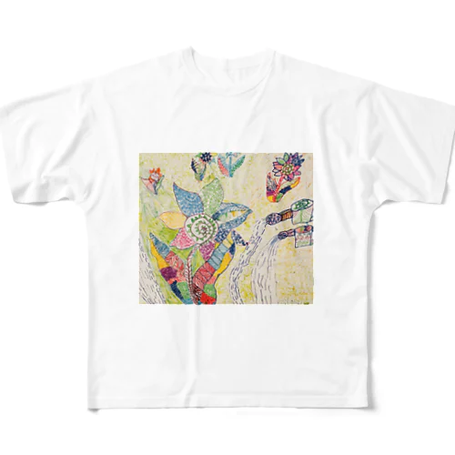 海の花　カイフラワー フルグラフィックTシャツ