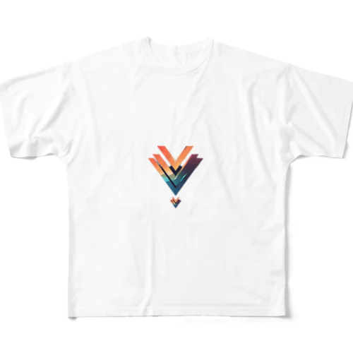 クールスタイリッシュv フルグラフィックTシャツ