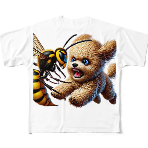 Fighting the giant hornet フルグラフィックTシャツ