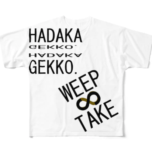 ビッグWEEP＆TAKEロゴ 2 フルグラフィックTシャツ