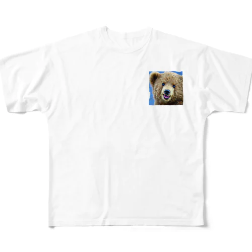 レインボー　クマ フルグラフィックTシャツ