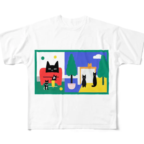 お上品なおネコ様のデザイン４ All-Over Print T-Shirt