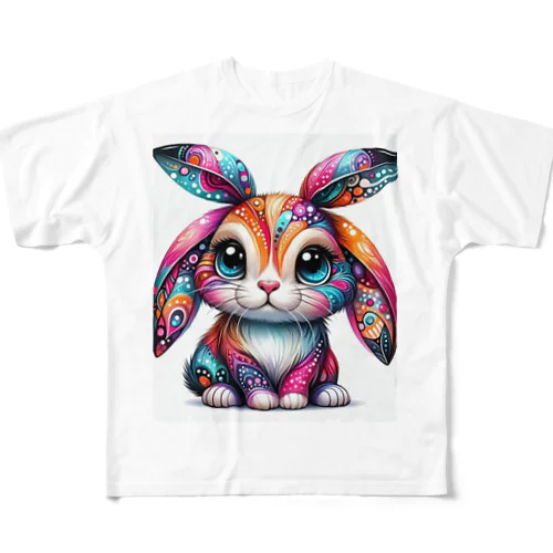 カラフルうさぎシリーズ All-Over Print T-Shirt