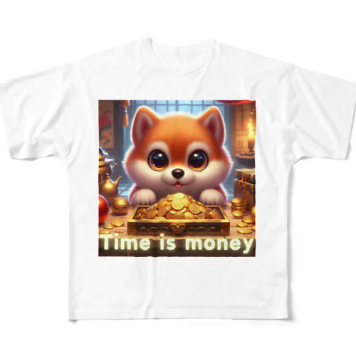 番犬わんこ All-Over Print T-Shirt