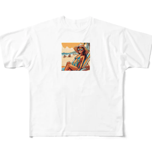 ハワイガール All-Over Print T-Shirt