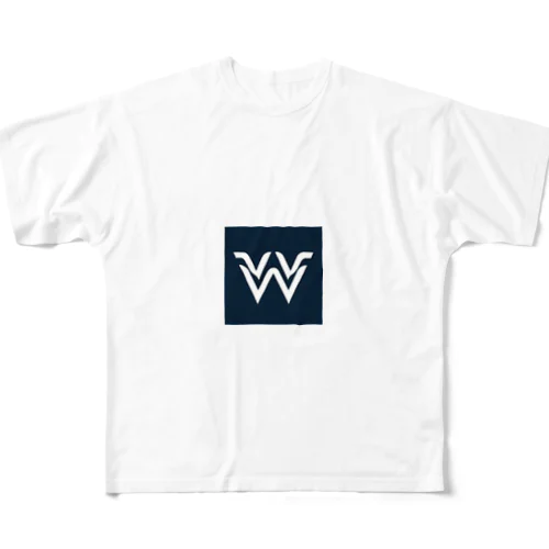 wwロゴ014 フルグラフィックTシャツ