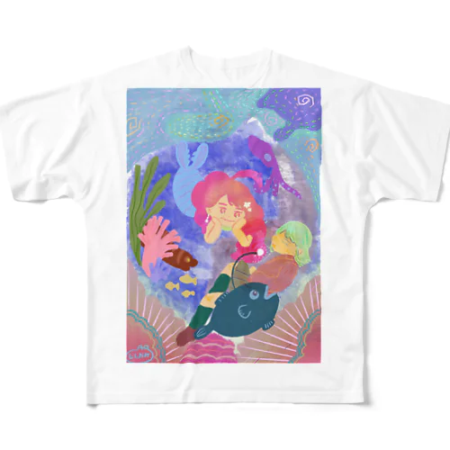 マーメイド All-Over Print T-Shirt