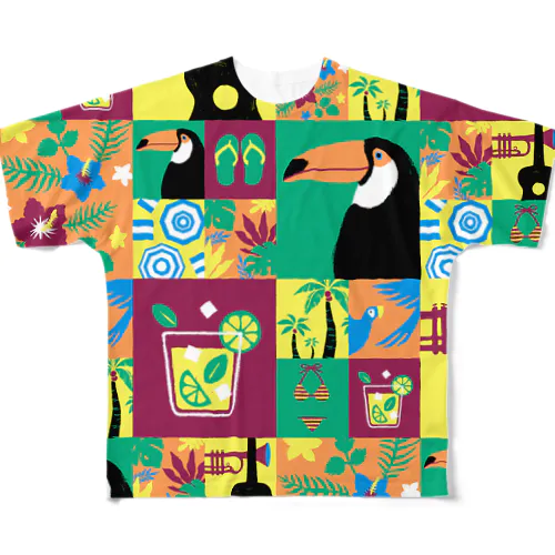 Brasilidades（リオのカーニバル） フルグラフィックTシャツ
