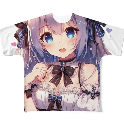 蒼星（あおいひかり） All-Over Print T-Shirt