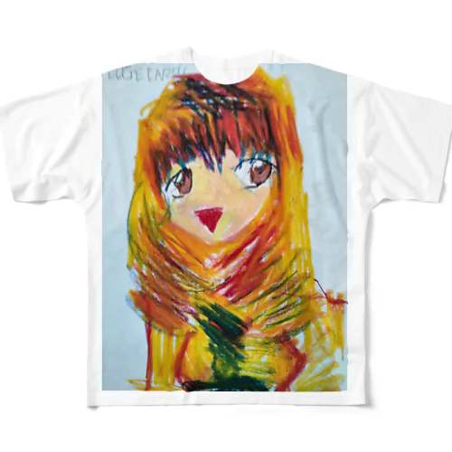 お嬢様 フルグラフィックTシャツ