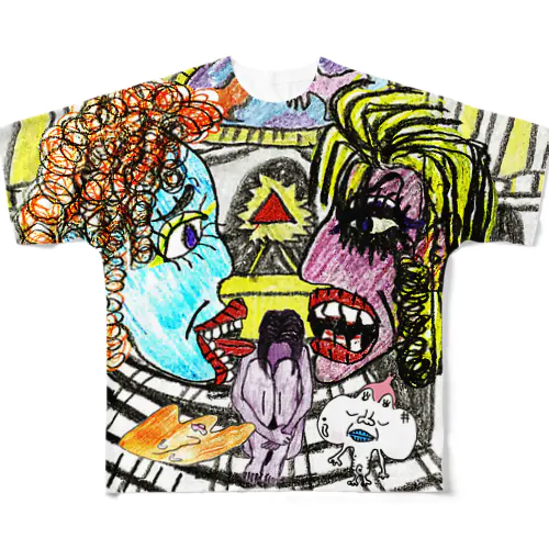 La Favorita ちょうあいしてるオールスター感謝祭フルグラフィックTシャツ All-Over Print T-Shirt