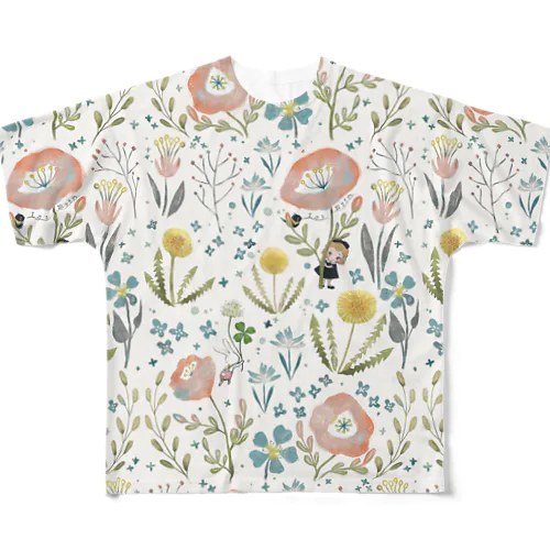 🌸春のかくれんぼ🌸 All-Over Print T-Shirt