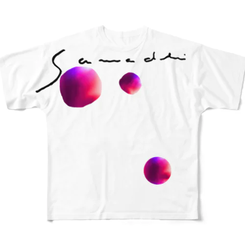 yogaの八支則　samadhi フルグラフィックTシャツ