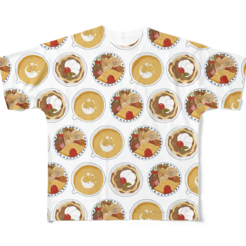 ランチまみれ All-Over Print T-Shirt