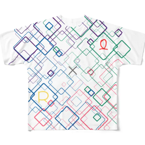 幾何学模様的なデザイン All-Over Print T-Shirt