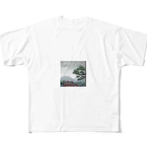 梅雨の庭 All-Over Print T-Shirt