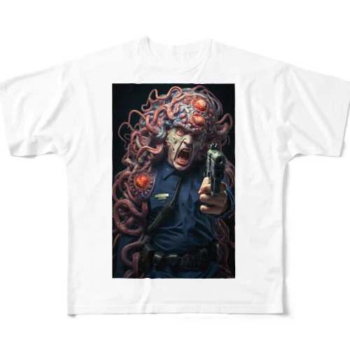 Parasited Policeman 2 フルグラフィックTシャツ