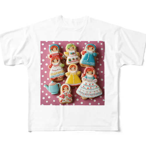 🍰おやつの時間だよ～🫖✨ All-Over Print T-Shirt